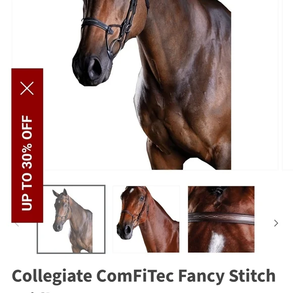 Collegiate Comfitec Bridle, Cob - Picture 4 of 4